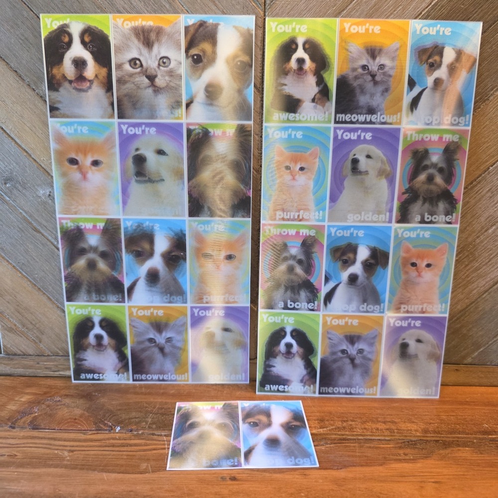 3D Zoom Pet Valentines Day Lenticular Exchange Cards Mello Smello 26 Count